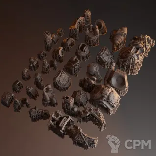 Описание картинки Black Templars Primaris Redemptor Dreadnought от Мастерская террейна по цене 1 200руб | Свободный Рынок Миниатюр - СРМ