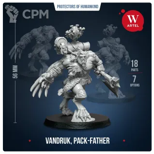 Описание картинки Миниатюра Vandruk, Pack-Father от Артель W по цене 1 380руб | Свободный Рынок Миниатюр - СРМ
