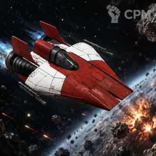 Описание картинки Star Wars — A-Wing / истребитель Rebel Alliance / полный покрас / SLA от Жидкий Пират по цене 6 490руб | Свободный Рынок Миниатюр - СРМ