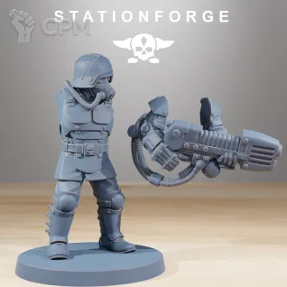 Описание картинки Коммандос Гримгвардии (Корпус Смерти Крига) от Балконный принтер по цене 120руб | Свободный Рынок Миниатюр - СРМ