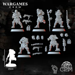 Описание картинки Hellwave Raiders от PocketSized Prints по цене 800руб | Свободный Рынок Миниатюр - СРМ