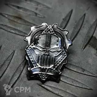 Описание картинки Значок IV - Iron Warriors (Железные войны) от Game&Reality Studio по цене 550руб | Свободный Рынок Миниатюр - СРМ