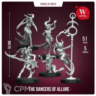 Описание картинки Комплект миниатюр The Dancers of Allure от Артель W по цене 3 199руб | Свободный Рынок Миниатюр - СРМ