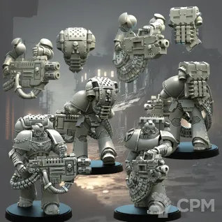 Описание картинки Imperial Fists / Black Templers Devastator Squad от MrMetalHorror по цене 500руб | Свободный Рынок Миниатюр - СРМ