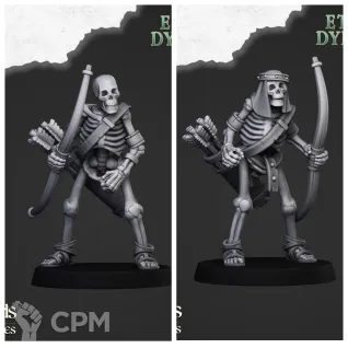 Описание картинки Ancient Skeletons with Bows от 3DPrintClub по цене 90руб | Свободный Рынок Миниатюр - СРМ