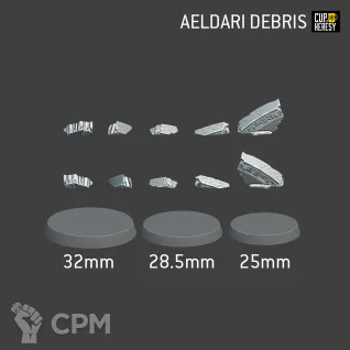 Описание картинки Aeldari Debris от Cup of Heresy по цене 80руб | Свободный Рынок Миниатюр - СРМ