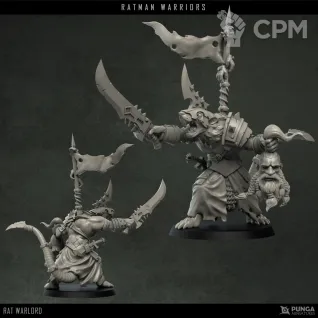 Описание картинки Rat Warlord Kit от Punga Miniatures по цене 800руб | Свободный Рынок Миниатюр - СРМ