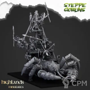 Описание картинки Mounted Coast Goblins on Giant Crab от 3DPrintClub по цене 3 500руб | Свободный Рынок Миниатюр - СРМ