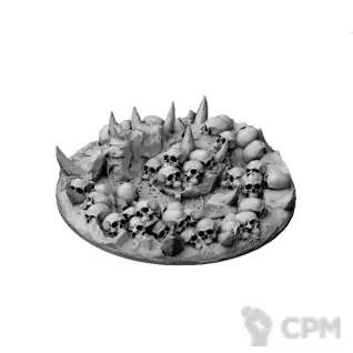 Описание картинки Topper 50 мм Chaos Skulls от 3D Print Workshop по цене 157руб | Свободный Рынок Миниатюр - СРМ