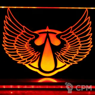 Описание картинки Светильник Кровавых Ангелов от Строго по-Имперски по цене 3 900руб | Свободный Рынок Миниатюр - СРМ