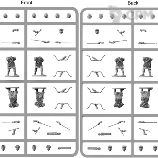 Описание картинки Early Imperial Roman Auxiliary Archers от Base 28 по цене 3 540руб | Свободный Рынок Миниатюр - СРМ