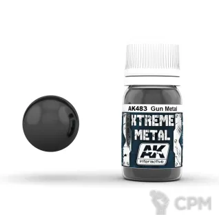 Описание картинки AK interactive 483 Краска Xtreme Metal - Gun Metal от Ramhobby по цене 450руб | Свободный Рынок Миниатюр - СРМ