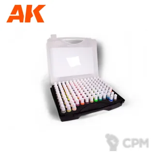 Описание картинки Набор красок AK Interactive 3G Acrylic Briefcase - The Best 120 Wargames Colors от Дауран по цене 33 000руб | Свободный Рынок Миниатюр - СРМ