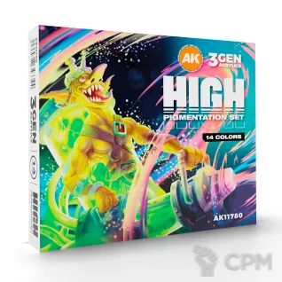 Описание картинки Набор красок и инструментов AK Interactive HIGH PIGMENTATION SET от Дауран по цене 4 250руб | Свободный Рынок Миниатюр - СРМ
