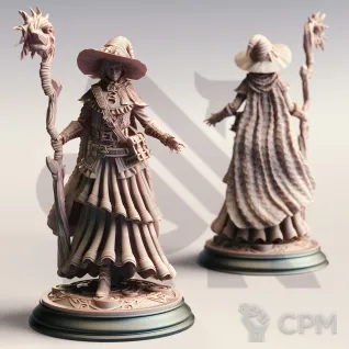 Описание картинки Alia of Ardris - Adept of Evocation от PocketSized Prints по цене 300руб | Свободный Рынок Миниатюр - СРМ