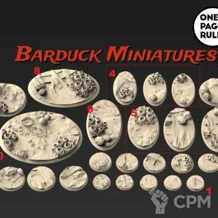 Описание картинки Базы/Подставки Aliens Круглые 60х35мм от Barduck Miniatures по цене 719руб | Свободный Рынок Миниатюр - СРМ