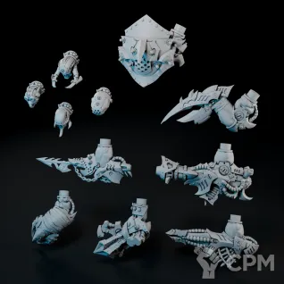 Описание картинки Malefactor Heavy Warjack Upgrades от Manufactorum76 по цене 1 375руб | Свободный Рынок Миниатюр - СРМ