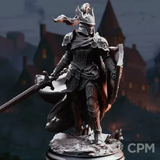 Описание картинки Elite Marine Knight - Alwine von Findros от PocketSized Prints по цене 300руб | Свободный Рынок Миниатюр - СРМ