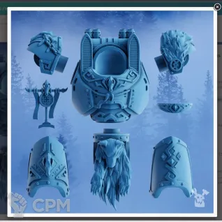 Описание картинки Space Wolves Relic Contemptor Dreadnought Uogreat от MrMetalHorror по цене 1 000руб | Свободный Рынок Миниатюр - СРМ