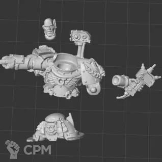 Описание картинки Antaro Chronus in the cupola of a Land Raider от White Rhino по цене 299руб | Свободный Рынок Миниатюр - СРМ