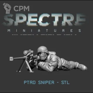 Описание картинки PTRD Sniper от Manufactorum76 по цене 160руб | Свободный Рынок Миниатюр - СРМ