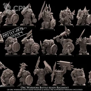 Описание картинки Orcs boyz от Baginsky по цене 1 500руб | Свободный Рынок Миниатюр - СРМ
