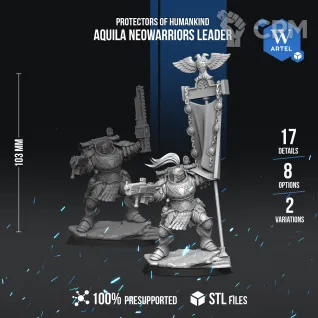 Описание картинки Aquila Neowarriors Leader от Manufactorum76 по цене 700руб | Свободный Рынок Миниатюр - СРМ