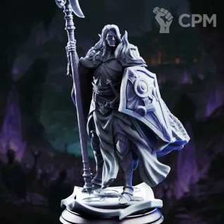 Описание картинки Drow Knight of the Moon - Ardent Silathin от PocketSized Prints по цене 300руб | Свободный Рынок Миниатюр - СРМ