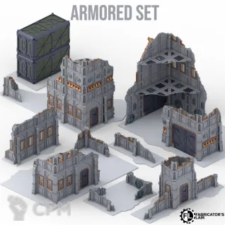 Описание картинки Террейн для Warhammer 40,000 (11 редакция) — Armored Set от 3DSprint по цене 9 500руб | Свободный Рынок Миниатюр - СРМ