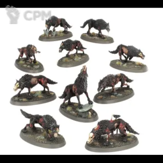 Описание картинки Dire Wolves от NEW-MINIATURES по цене 1 881руб | Свободный Рынок Миниатюр - СРМ