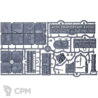 Описание картинки DNL0033  Abomination Vaults - Half-Height walls от Base 28 по цене 5 900руб | Свободный Рынок Миниатюр - СРМ