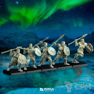 Описание картинки Chaos Norska Barbarians/Ashborn Javelineers от Barduck Miniatures по цене 1 059руб | Свободный Рынок Миниатюр - СРМ