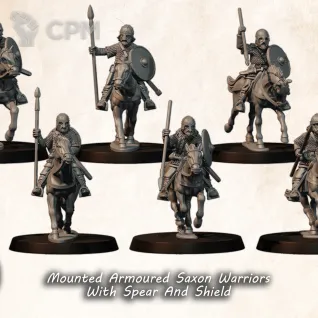 Описание картинки Armoured Saxon Cavalry with Spears от Manufactorum76 по цене 1 500руб | Свободный Рынок Миниатюр - СРМ