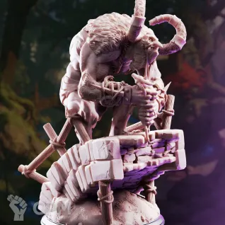 Описание картинки Bridge Troll - Little John от PocketSized Prints по цене 500руб | Свободный Рынок Миниатюр - СРМ