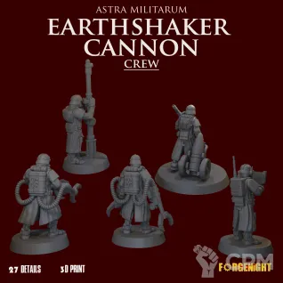 Описание картинки Astra Militarum Earthshaker cannon Crew от ForgeNight по цене 500руб | Свободный Рынок Миниатюр - СРМ