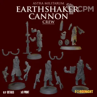 Описание картинки Astra Militarum Earthshaker cannon Crew от ForgeNight по цене 500руб | Свободный Рынок Миниатюр - СРМ