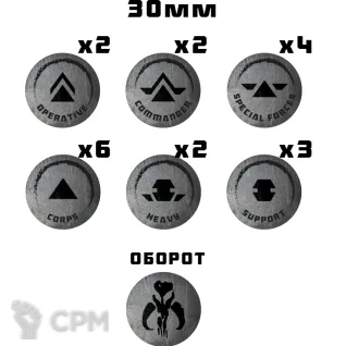Описание картинки Star Wars Mandalorian (Набор) от TerraCutter по цене 850руб | Свободный Рынок Миниатюр - СРМ