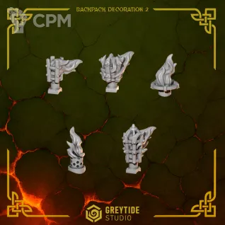 Описание картинки Salamader's Backpack Decoration B от Dr. Printicus по цене 150руб | Свободный Рынок Миниатюр - СРМ