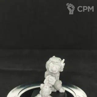 Описание картинки Urbanmech UM-R27 (30 тонн) от Dwarf Pirate Foundry по цене 450руб | Свободный Рынок Миниатюр - СРМ