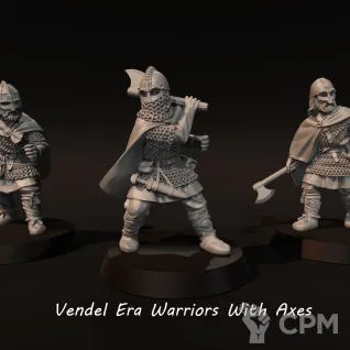 Описание картинки Vendel Era warriors with axes от Recruiter по цене 550руб | Свободный Рынок Миниатюр - СРМ