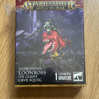 Описание картинки Loonboss on Giant Cave Squig от zurdo по цене 4 350руб | Свободный Рынок Миниатюр - СРМ