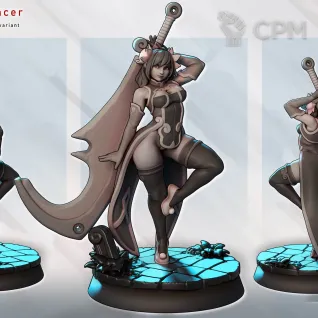 Описание картинки Ayame Blade Dancer от PocketSized Prints по цене 250руб | Свободный Рынок Миниатюр - СРМ