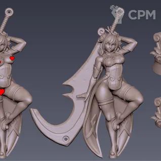 Описание картинки Ayame Blade Dancer от PocketSized Prints по цене 250руб | Свободный Рынок Миниатюр - СРМ