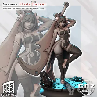 Описание картинки Ayame Blade Dancer от PocketSized Prints по цене 250руб | Свободный Рынок Миниатюр - СРМ