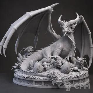 Описание картинки Коллекционная фигурка Дракон Алекстраза / Alexstrasza Dragon - WOW | World of Warcraft от The Long Rest по цене 7 778руб | Свободный Рынок Миниатюр - СРМ