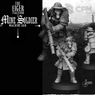 Описание картинки Mine Soldiers x3 от PocketSized Prints по цене 500руб | Свободный Рынок Миниатюр - СРМ