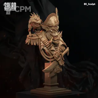Описание картинки Crazy Orc Pirat (Bust) от Naggaroth Night по цене 2 000руб | Свободный Рынок Миниатюр - СРМ