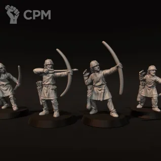 Описание картинки Carolingian warriors With Bows от Manufactorum76 по цене 1 550руб | Свободный Рынок Миниатюр - СРМ