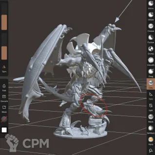 Описание картинки Winged Tyranid Prime от MrMetalHorror по цене 750руб | Свободный Рынок Миниатюр - СРМ