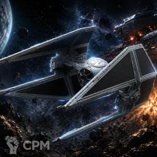 Описание картинки TIE Interceptor — имперский перехватчик от Жидкий Пират по цене 8 500руб | Свободный Рынок Миниатюр - СРМ